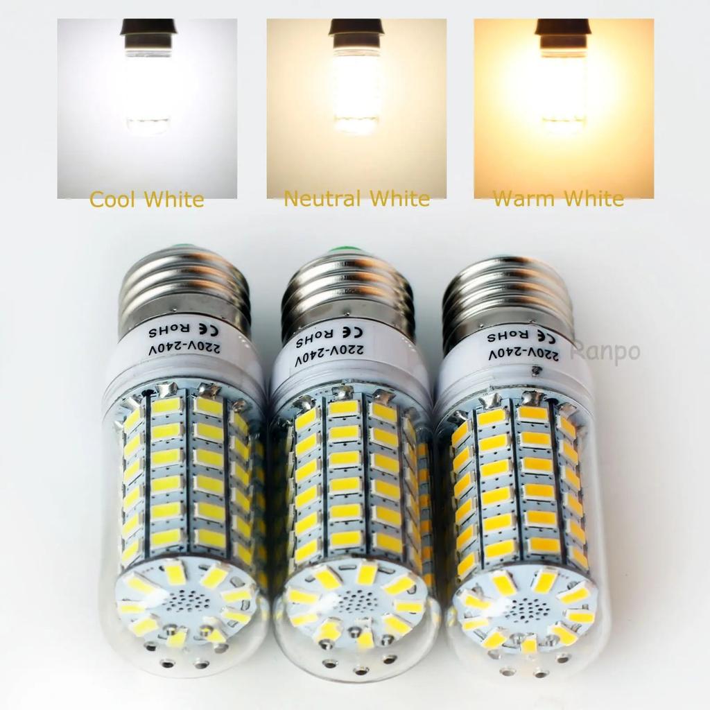 HOMZY 7-15W E27 LED Lamp E14 LED SMD5730 220V Corn Light Bulbs 24 36 56 72 LEDs Lamparas LED Chandelie for Home Decor Ampoule Led Light