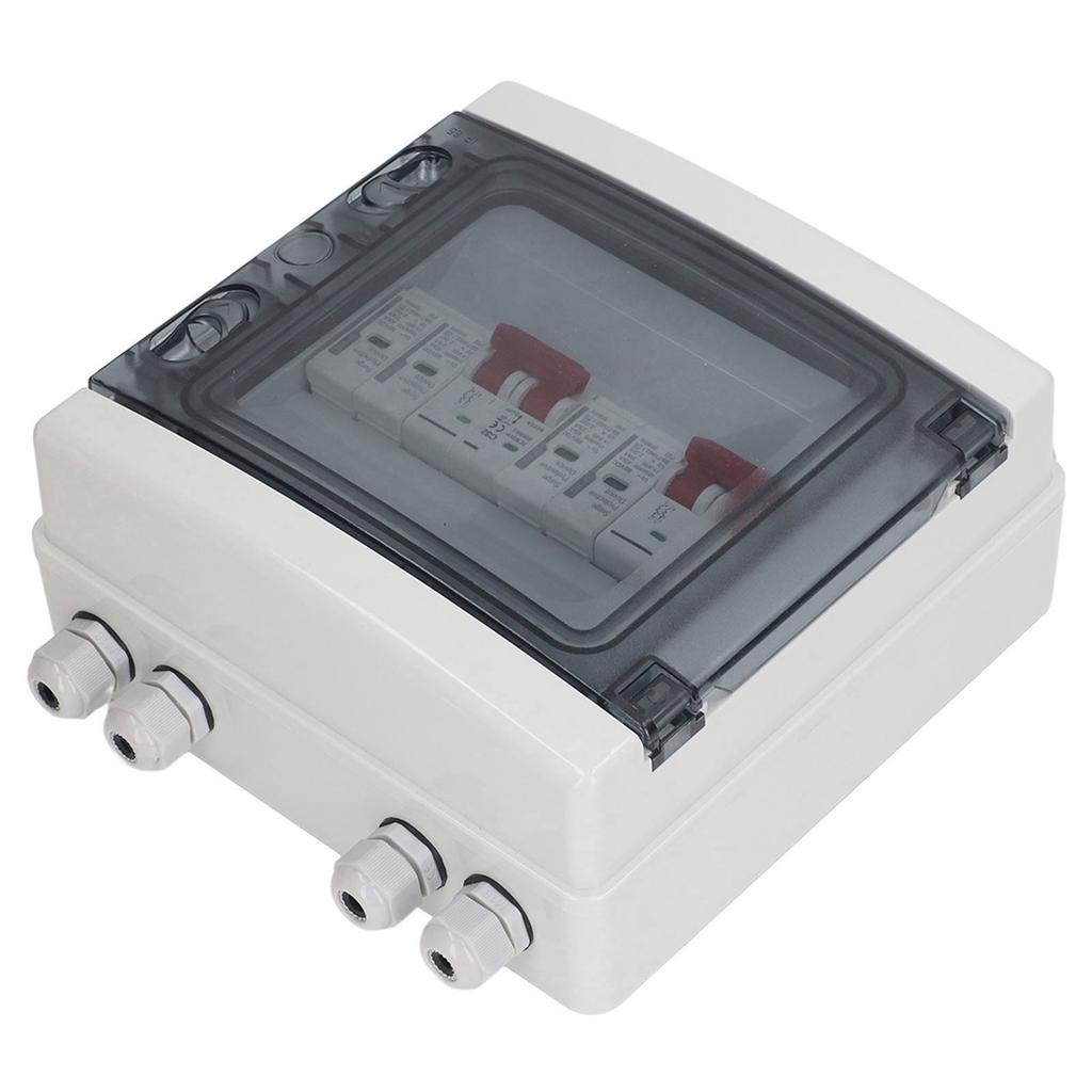 Солнечный разъединитель DC500V 2 в 2 выхода Защита от перенапряжения PV Распределительная коробка IP65 Водонепроницаемая 32A 20-40 кА