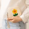 Multifunctional Mini Lipstick Bag with Keychain Earphone Storage Bag Small Flower Wallet  For Mom