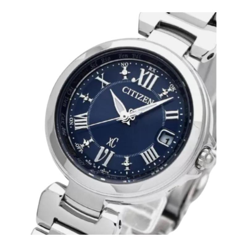 CITIZEN Eco-Drive Series Fashion and Leisure Quartz Steel Strap Women's Watch Blue Dial EC1030-50L
