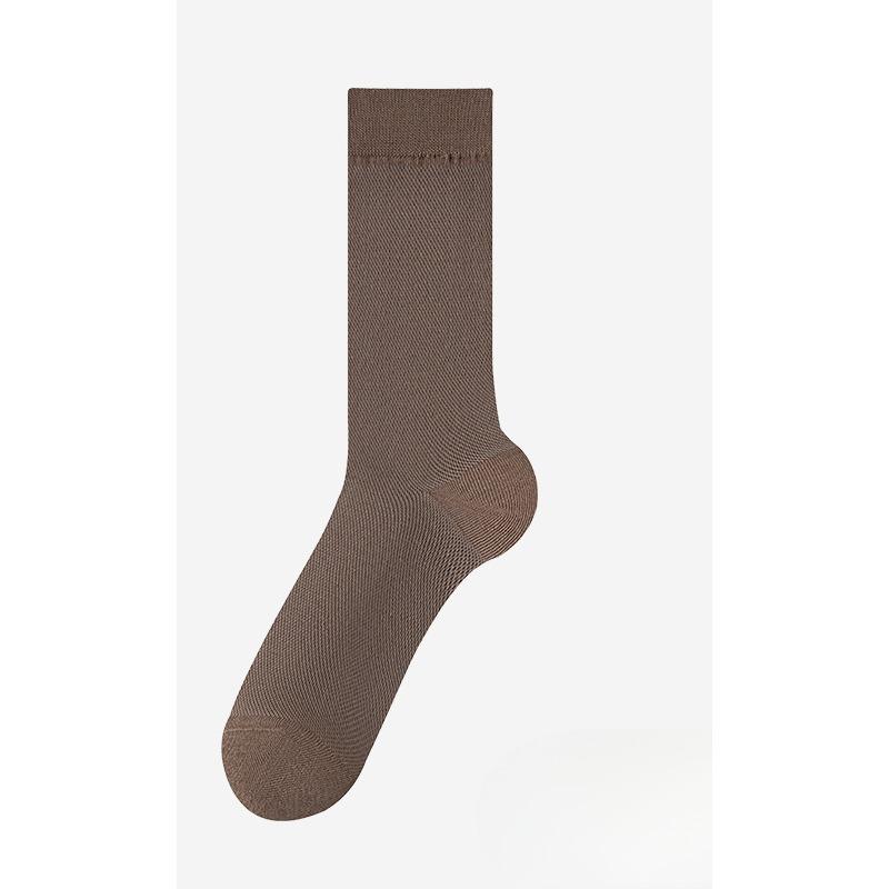 Мужские удлиненные носки до середины икры, однотонные длинные носки, антибактериальные и дезодорирующие, тонкие дышащие носки для весны и лета