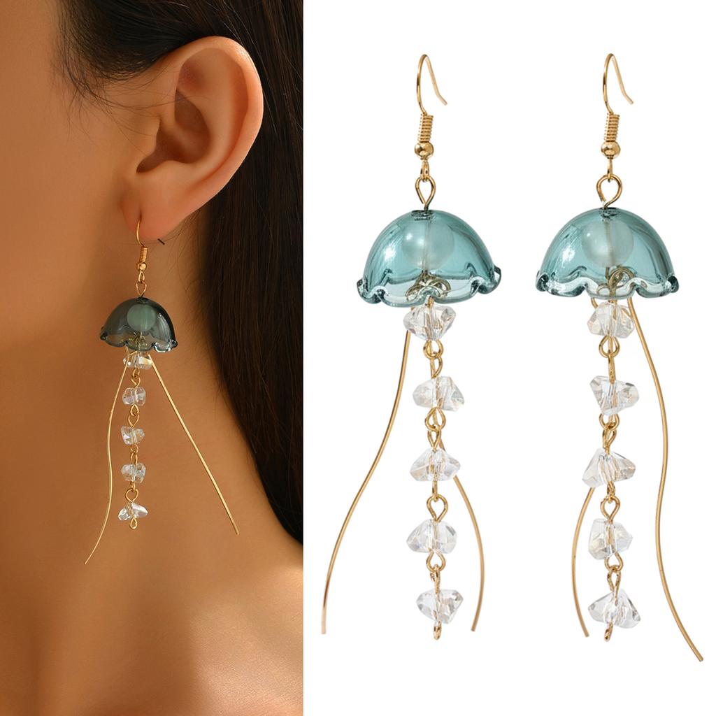 Jellyfish Dangle Earrings Ocean Theme Jewelry Sea Creature Inspired Earrings For Women Teen Girls
