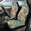 Чехлы на сиденья автомобиля Bulopur Black Boho Цветочные, Только для передних сидений, для женщин и мужчин, с карманом-органайзером, для автомобилей, внедорожников, грузовиков, седанов