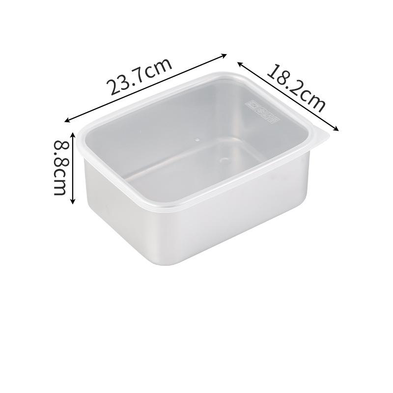 Ящик для хранения в холодильнике из нержавеющей стали, органайзер для свежести, пищевой контейнер с видимой крышкой, кухонные принадлежности для фруктов и овощей