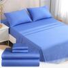 Deep Pockets Bed Mattress Cover Bed Fitted Sheet Flat Sheet With Pillowcase Bedding Sets 3/4Pcs