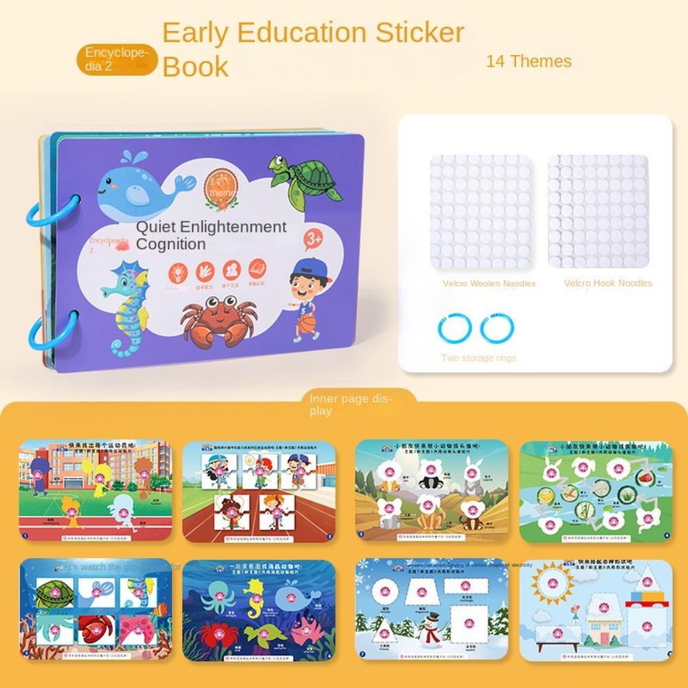 Классификация по цветам Монтессори Тихая Развивающая Книга Книга наклеек для цифровой классификации Малыши