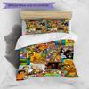 3pcs Duvet Cover Set (1*Duvet Cover + 2*Pillowcase, Without Core), Scooby Print Bedding Set, Bedroom Decor, All‑Season, Birthday Gift