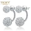 Zircon Earrings Temperature Microfilled Zircon Princess Earrings