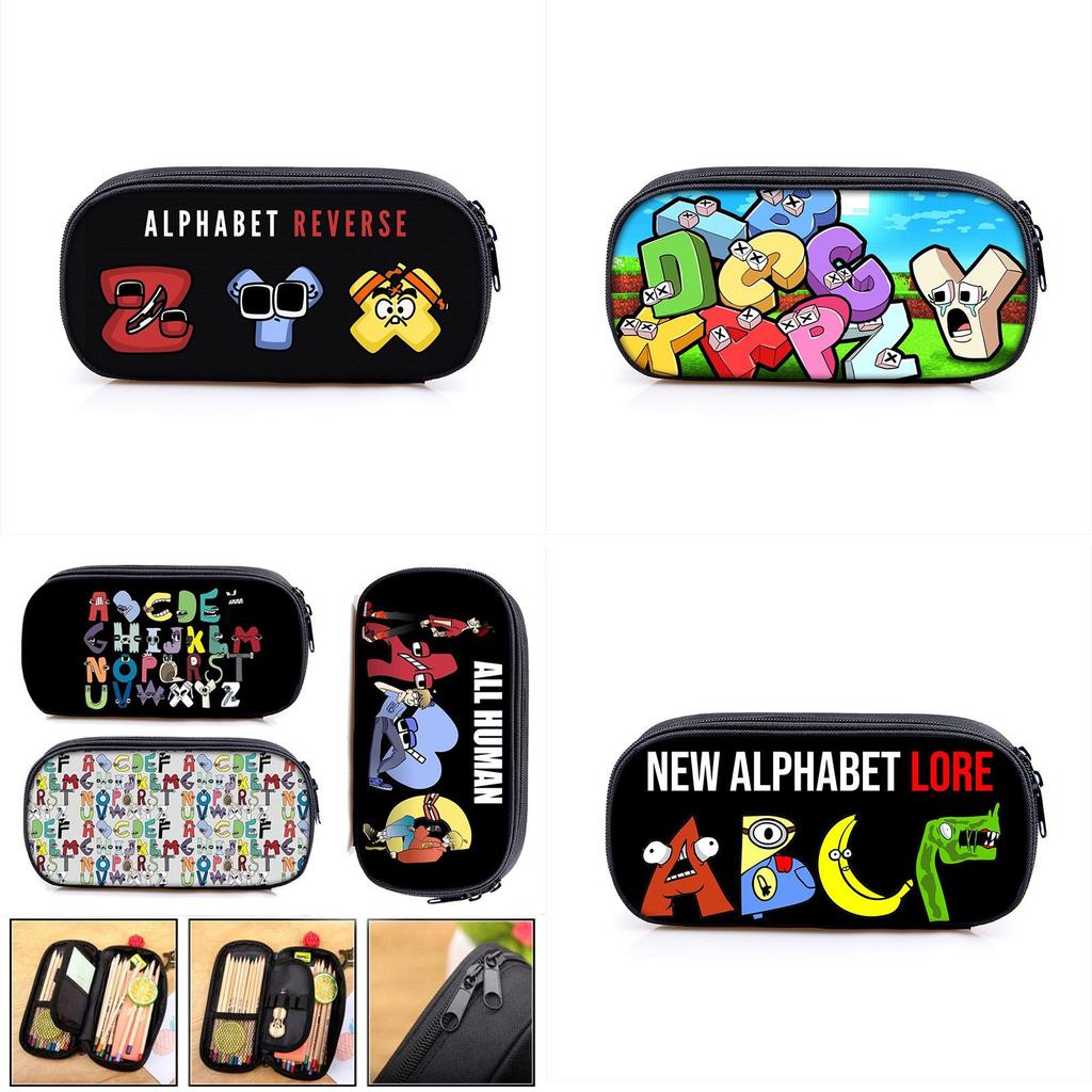 Пенал Alphabet Lore, большая вместимость, сумка-косметичка для студентов, подарок