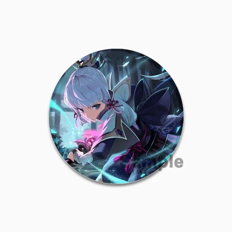 32/44/58 мм значок Камисато Аяка из мультфильма милые жестяные броши ручной работы креативные эмалевые булавки для одежды рюкзак подарочные ювелирные изделия аксессуары