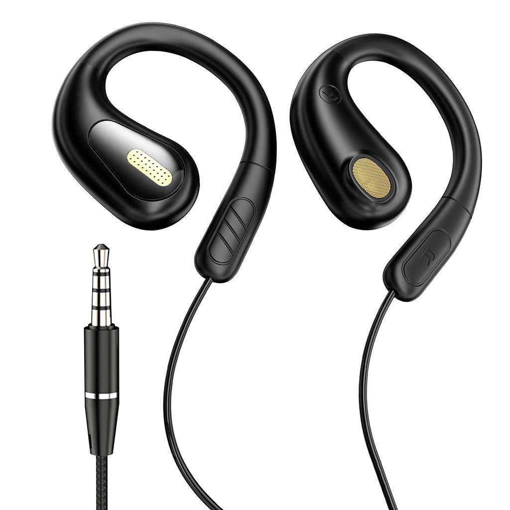 In Wired Headphones with No Ear Supports Adjustable Evolved from Bone Conduction Perfect for Desk and Outdoors [New 2025] 3.5mm Open-Ear Microphone,