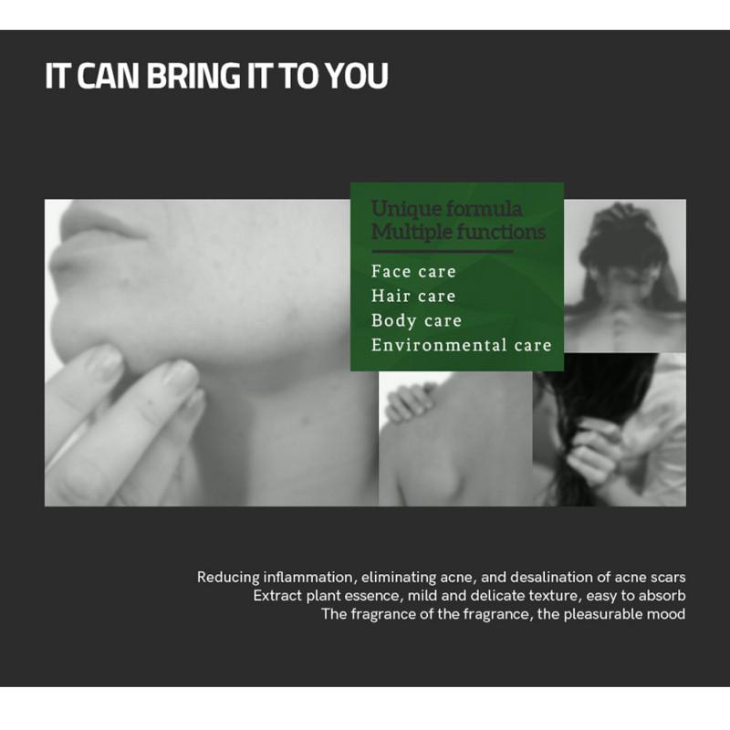 Эфирное масло чайного дерева, питающее кожу, сужает поры, контролирует масло, средство для ухода за кожей