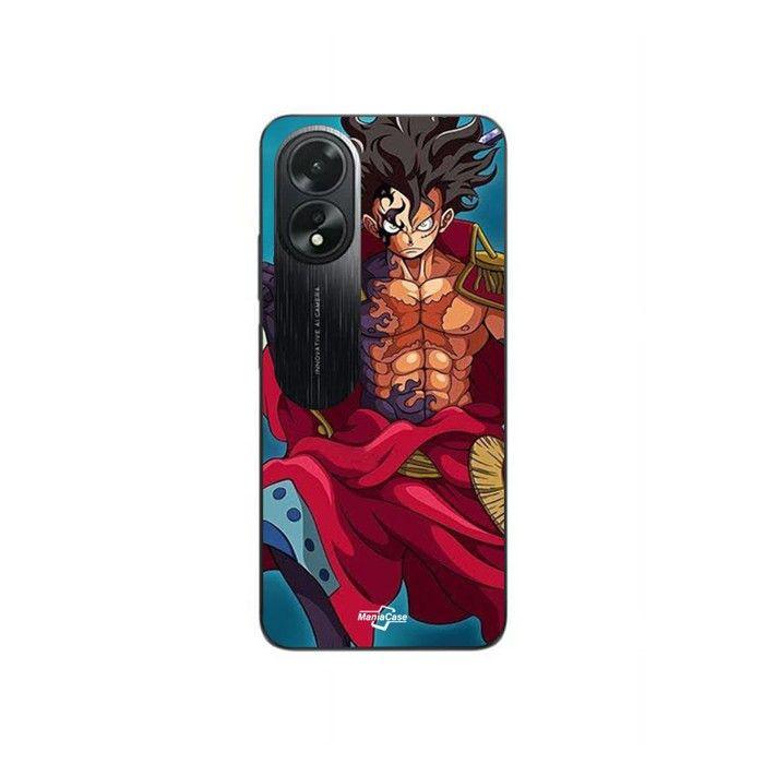 Coque de téléphone - MANIACASE - Oppo A38 - One Piece - Luffy Enters Gear 5 - Silicone TPU noir