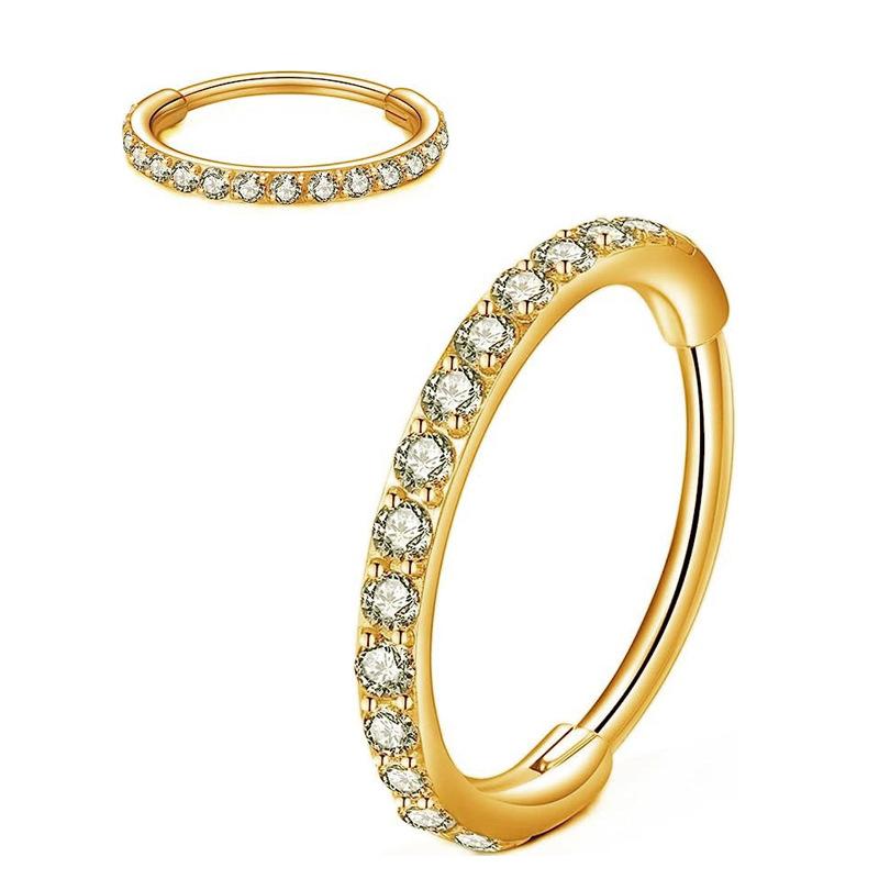 1 шт. кольцо в носу из нержавеющей стали со вставками из меди и бриллианта, кольцо в носу, бесшовное кольцо, многофункциональное кольцо, серьги, ювелирные изделия