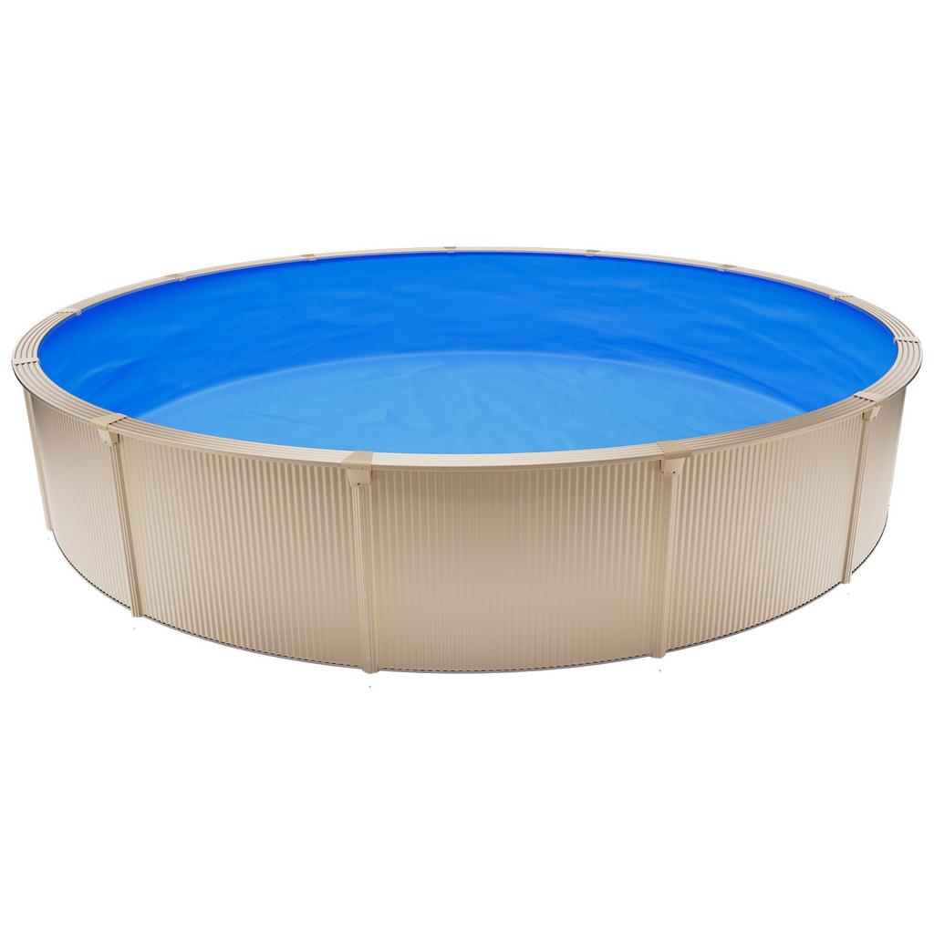 VEVOR 365.7 cm Pool Liner, Round Overlap Swimming Pool Liner for 90 cm Wall Height, Premium Vinyl, Easy Install with Leak-Proof Patches