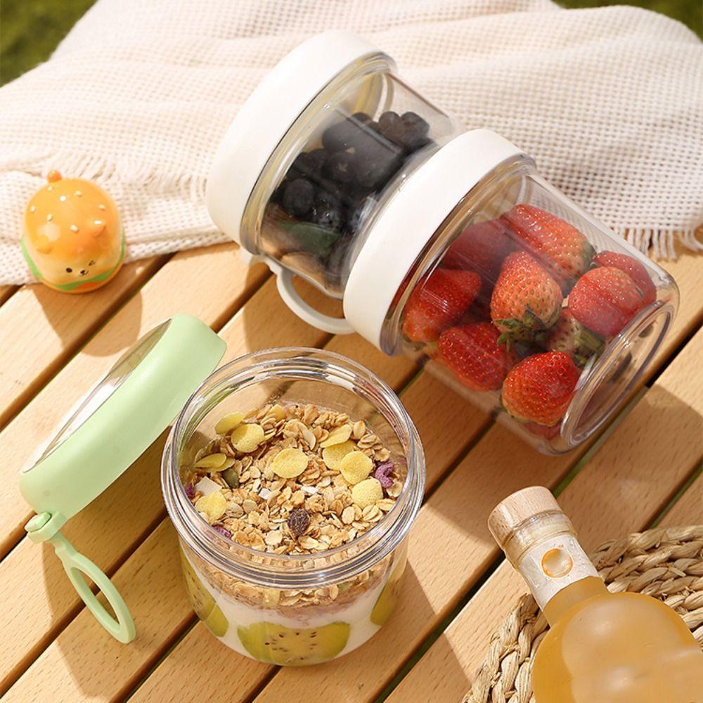 Removable Salad Cup Transparent Food Storage Container Portable Breakfast Cup Office