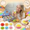 Игрушка-пельмень, Гигантский блестящий пельмень, Разноцветные пельмени, Антистрессовые мячики, Сенсорная игрушка, Шарики из теста, Игрушки для снятия стресса для рук, С пароваркой для еды, 12 шт.