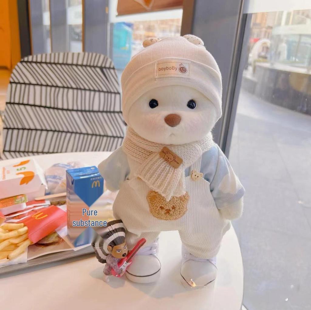 Средняя плюшевая игрушка Медведь Лина в костюме Ультрамена Подарок на день рождения