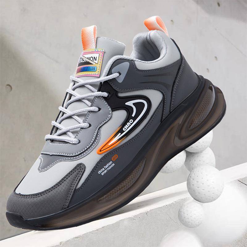 Мужские кожаные повседневные кроссовки для бега на открытом воздухе, водонепроницаемые кроссовки на платформе, легкая обувь, модная повседневная обувь, теннисные туфли для мужчин