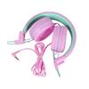 Wired Headphones with 3.5mm Audio Jack - Foldable Lightweight Stereo Headset, Built-in Mic for Online Learning - Cute Gift