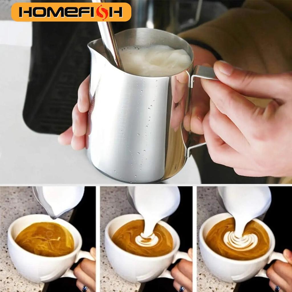 HOMEFISH 150/350/600 мл Молочники Модные Молочники из нержавеющей стали Молочник для латте-арта для взбивания молока Кофейник Кружка