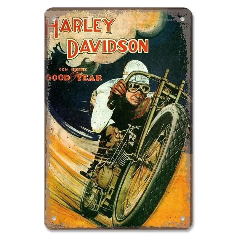 Винтажный плакат для мотокросса, металлические жестяные знаки, Гран-при мотоцикла, металлическая табличка, Декор, Настенный декор для гаража, мотоклуба, мужского пещерного бара