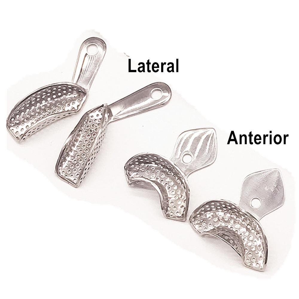 Оборудование для стоматологической лаборатории Размер L/M/S Верхняя нижняя оттискная ложка из нержавеющей стали Инструмент для протезов Зубной лоток Инструмент для стоматологической лаборатории