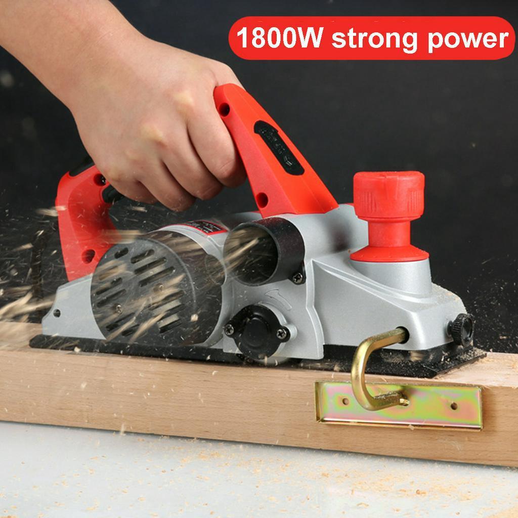 1800 Вт/1600 Вт/1200 Вт Электрический рубанок Столярные инструменты Деревообработка Бытовой Многофункциональный Ручной рубанок Машина для резки дерева Строгальный станок 220 В