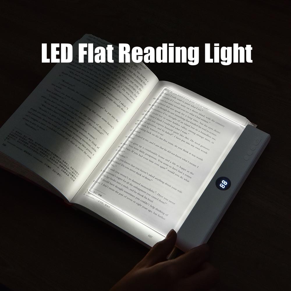 LED Flat Reading Lamp Panel Night Vision Reading Light Eye Protection Reading Light Usb Charging Student Night Book Lamp Indoor F17