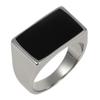 [sakuto] Мужское Печатка, Черный, Квадратный, Прямоугольный, Нержавеющая Сталь (16)