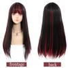 WTB Pick And Dye Длинный прямой синтетический парик женский красный и черный Pick And Dye Y2K Spice Girl Lolita Длинный прямой парик