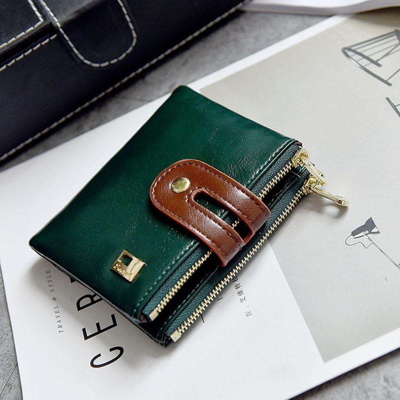 Fashion PU Leather Mini Bag for Women Retro Short Pure Small Money Small Bag Personalized Pocket