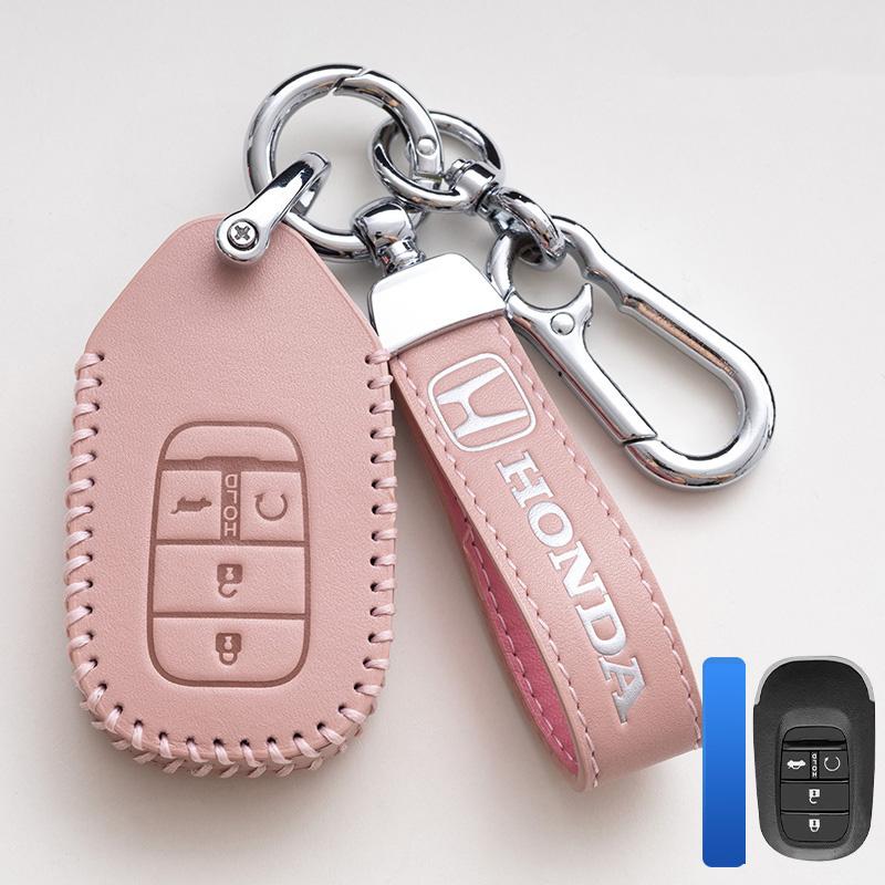 Leather Car Key Remote Cover Full Case Accessories Honda Civic Accord HR-V CR-V CRV 11th 2022 2023 City Fit Odyssey Jade RB6