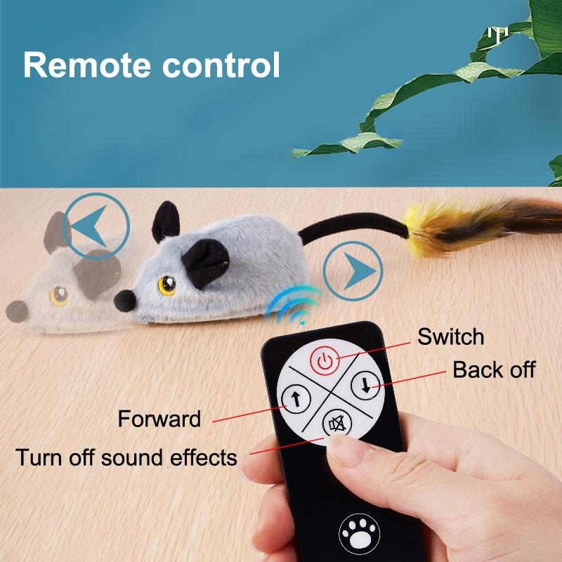 Creative Remote Control Simulated Mouse Toys Interactive Cat Toys Mouse Moving Cat Toys Funny Pet Cats Toys Pet Supplies