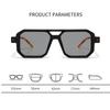 Fashion Retro Double Bridge Sun Glasses for Women Ins Vintage Square UV400 Sunglasses Eyewear Men Classic Ins Goggle Shades