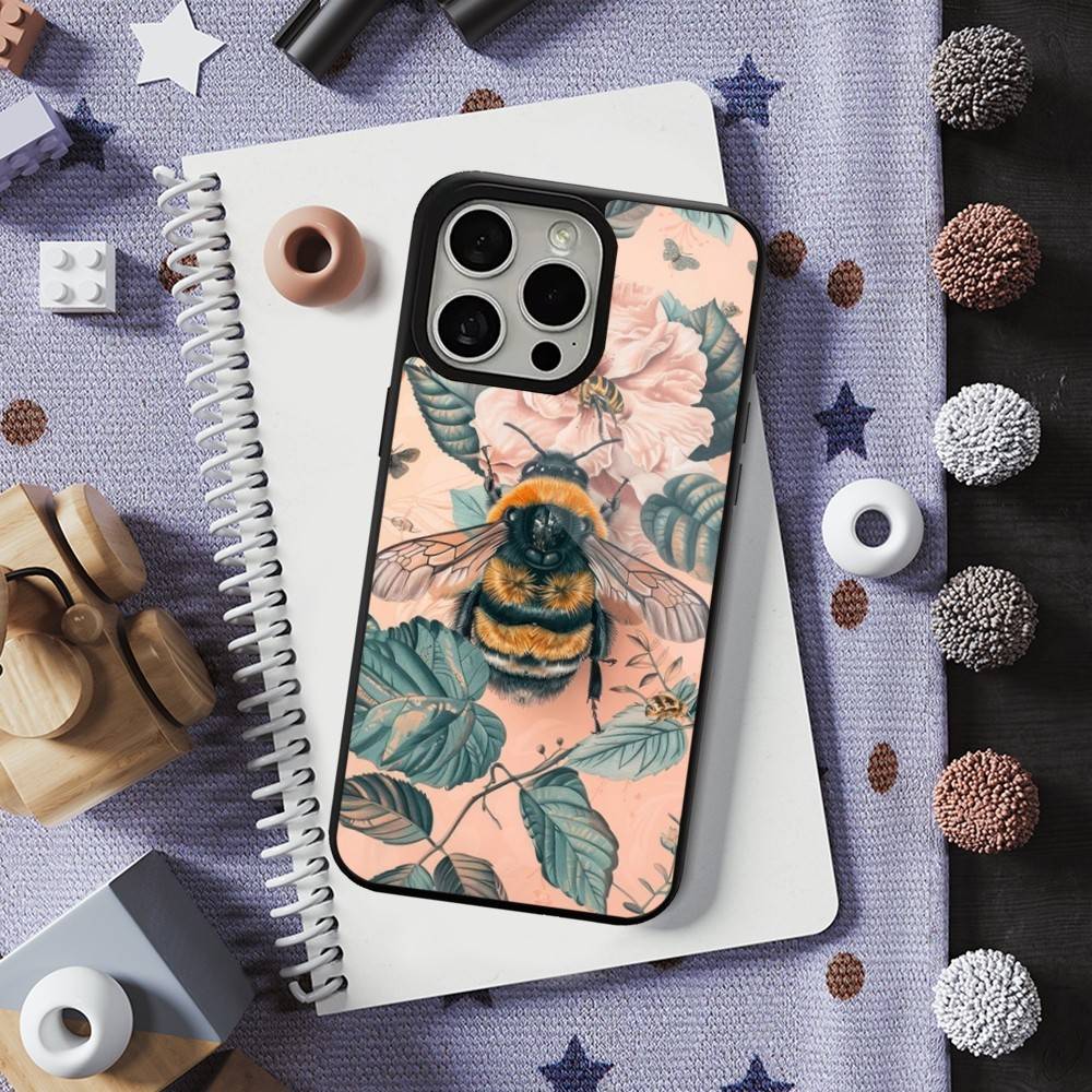 Биология Искусство Жуки и Насекомые Для iPhone 15, Mini, 13, Max, 11, 16, 17, 14, Plus, 12, Pro, Для MagSafe, Магнитный чехол для беспроводной зарядки