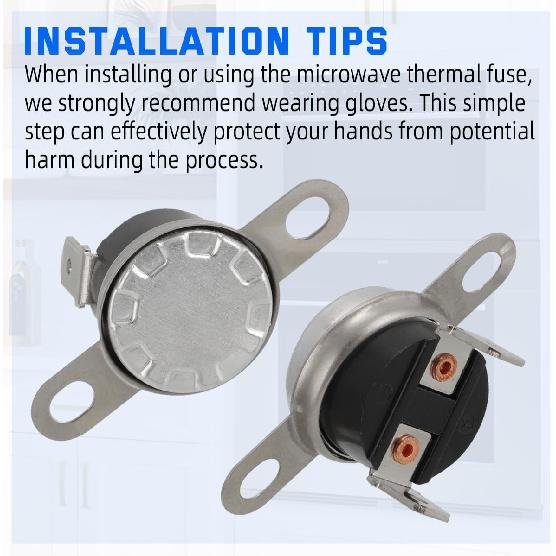 KSD-120LC Microwave Thermal Fuse Replacement for GE Microwaves for WB27X1127 120℃ Normally Closed