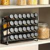 Kitchen Countertop Storage Rack-4 Layer Metal For Spices, Durable Brushed Finish For Spice Jar Holds