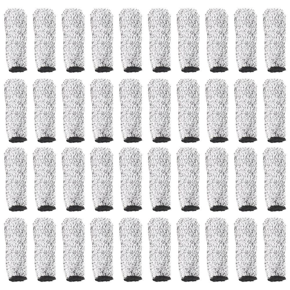 40pcs 5 Levels Cut Proof Cut Resistant Finger Protectors Finger Cots Protector  For Kitchen