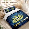 Custom Name Bedding Set 3 PiecesNewcastle United FC Print Duvet Cover + 2 Pillowcases Soft Bed Decor