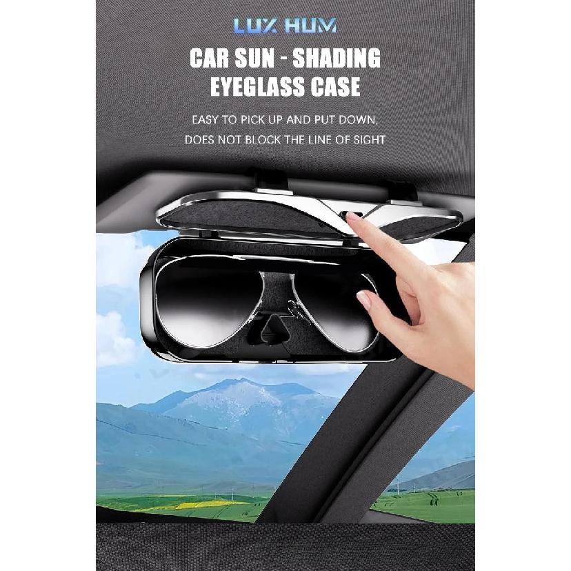 Car Sun Visor Glasses Case Anti-Scratch Auto Sunglasses Holder Eyeglasses Storage Hard Box Universal for Sedan Suv Mpv Truck