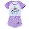 Kids Girls Anime Cartoon POP Singer Super Star Zoey Rumi Mira Print Short Sleeves T-Shirt Shorts Pants Casual Clothes Set