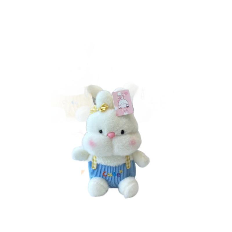 Cute Big Face Bunny Plush Doll Sofa Pillow Comfort Sleeping Toy Birthday Gift for Girls White 30cm