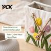Elegant Ceramic Purse Vase Handbag Shaped Vase, Tulip Flower Embossed Modern Large Tote Bag Home Decor Ornament Storage Box with Jute Rope for