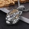 Fashionable Tiger Head Pendant Animal Tiger Necklace Men\\\'s Punk Hip Hop Trendy Casual Jewelry Gift