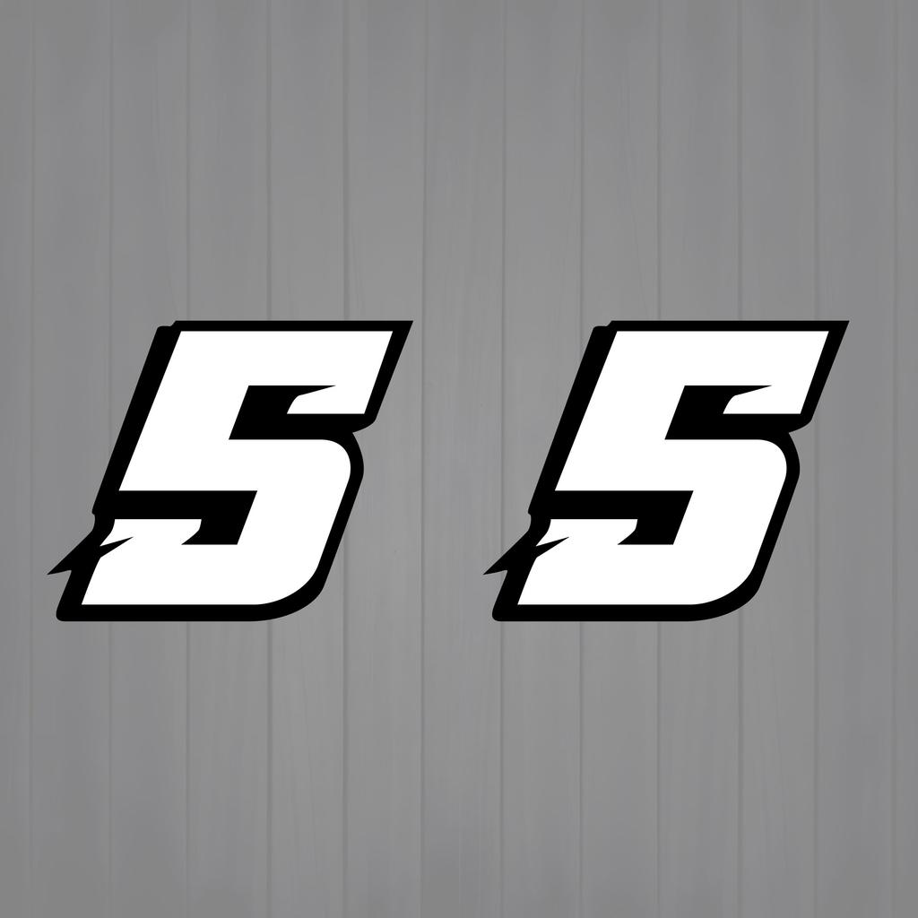 2PCS Motorcycle Racing Arabic Numbers Stickers DIY Refit Reflective Rainbow Sticker Number Helmet Car Styling 3D Decals