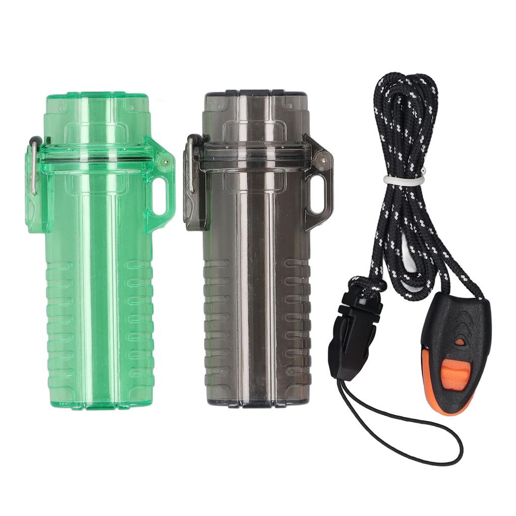 2Pcs Camping Plastic Water Proof Pocket Storage Tube Portable Organizer Holder Container for