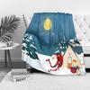 Tuniu Christmas Santa Snowman Print Blanket Sofa Bed Living Room Decorative Throw Blanket