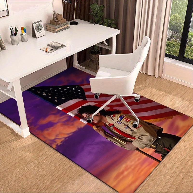 Metallic Hair Style Michael muisc Carpet, Chair Rug,Rug for Office Bedroom living rooms, Doormat decor Fan Gift Christmas Gift