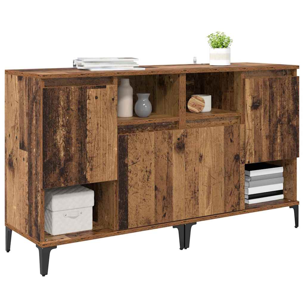 Sideboards 2 pcs Reclaimed Wood Look 60 x 35 x 70 cm Particleboard